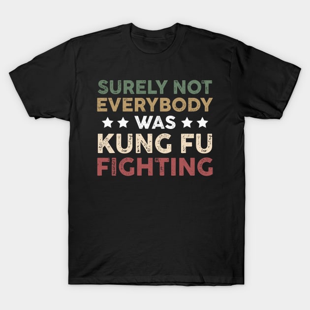 Surely Not Everybody Was Kung Fu Fighting Funny Funny Fighting Sarcastic T-Shirt by MOOLTEE